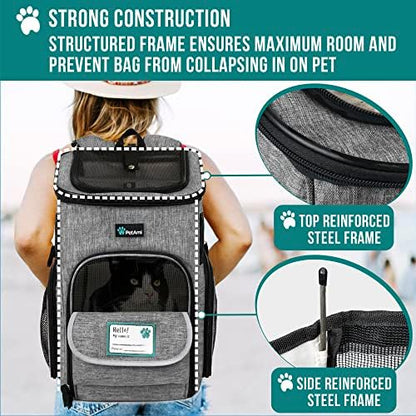 PetAmi Dog Backpack Carrier, Airline Approved 4-Way Entry Cat Bag - Image 6