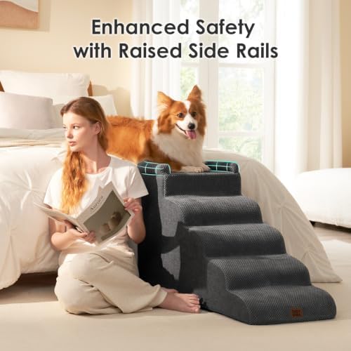 EHEYCIGA 5-Step Curved Dog Stairs - Image 5