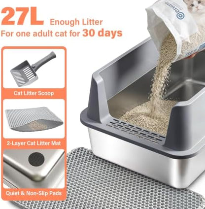 Stainless Steel Cat Litter Box - Image 6