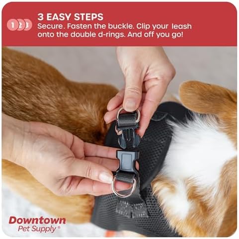 Downtown Pet Supply Step in Dog Harness No Pull, Charcoal - Image 5