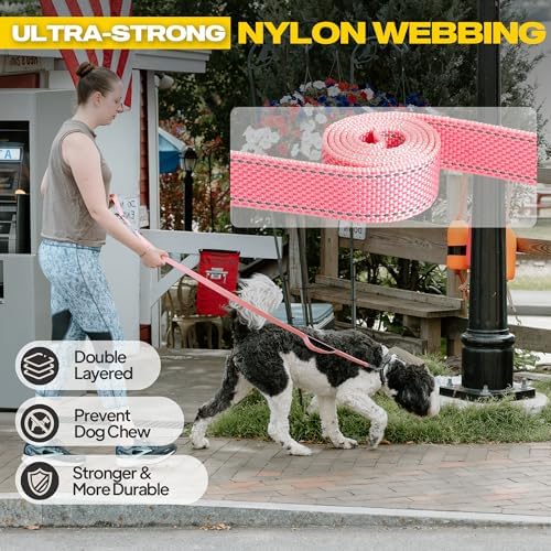 Fida 10 FT Heavy Duty Dog Leash, Dual Padded Handles - Image 3