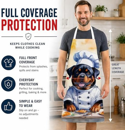 Caroline's Treasures Rottweiler The Chef Apron Cooking Kitchen Server Baking - Image 3