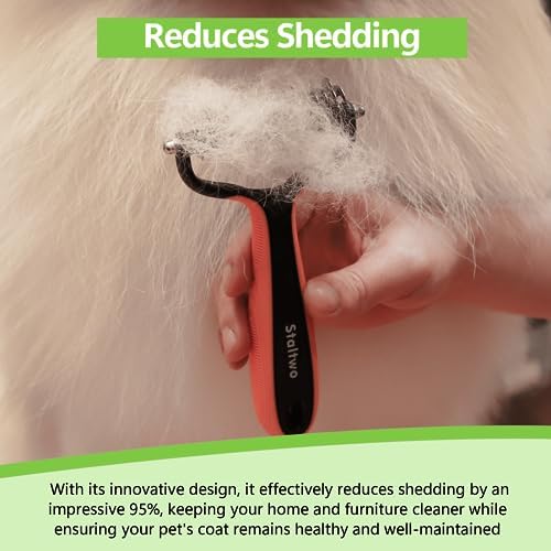 Staltwo Deshedding Dog Brush for Shedding, Undercoat Rake for Dog&Cat - Image 6