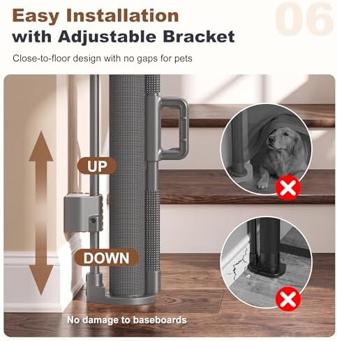 GRENFU Reinforced 100" Wide Retractable Baby Gates, Prevent Crawling Under - Image 7