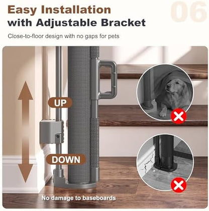 GRENFU Reinforced 100" Wide Retractable Baby Gates, Prevent Crawling Under - Image 7