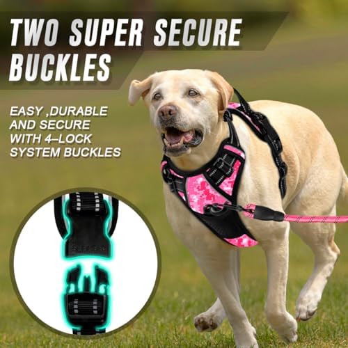 BARKBAY Dog Harness No Pull for Large Dogs Front Back Clips, Dog Vest - Image 4