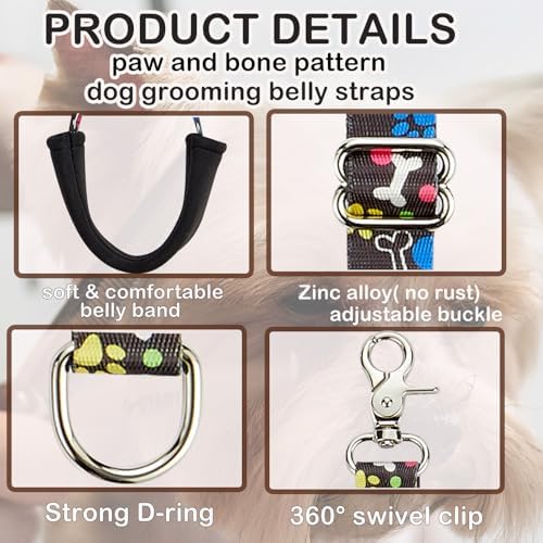 Dog Grooming Belly Straps – Adjustable Grooming Loops - Image 4