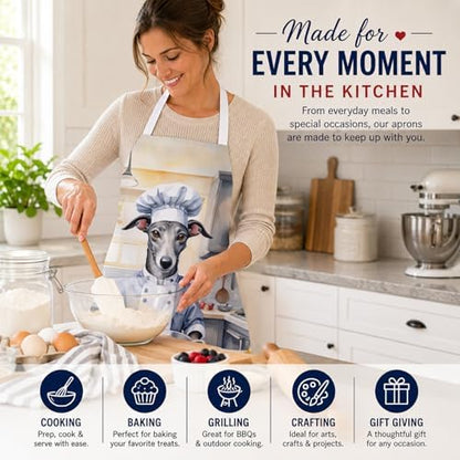 Caroline's Treasures Greyhound The Chef Apron Cooking Kitchen Server Baking - Image 6