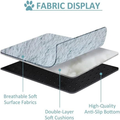 Round Fluffy Hooded Cat Bed Cave, Anti-Anxiety Cave Bed - Image 2