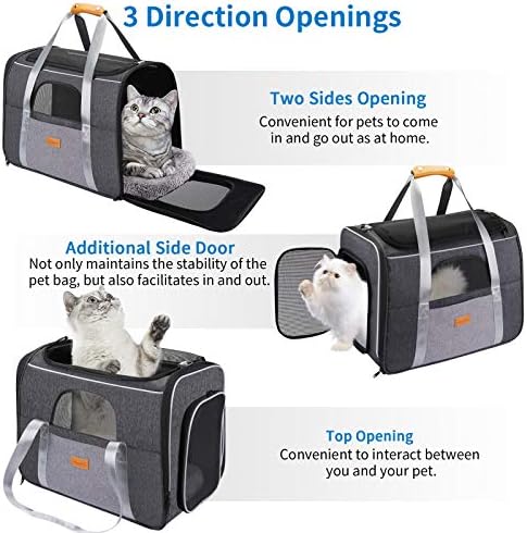 Morpilot Top and Side Expandable Cat Carrier, Collapsible Soft-Sided Pet Carrier - Image 2