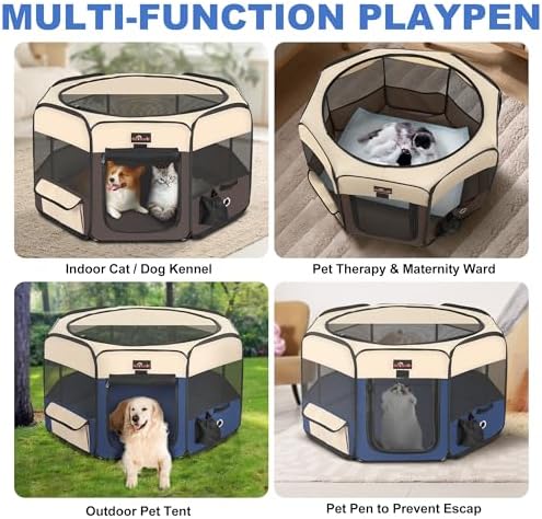 Aivituvin Dog Playpen, Foldable Pet Play Pens - Image 6