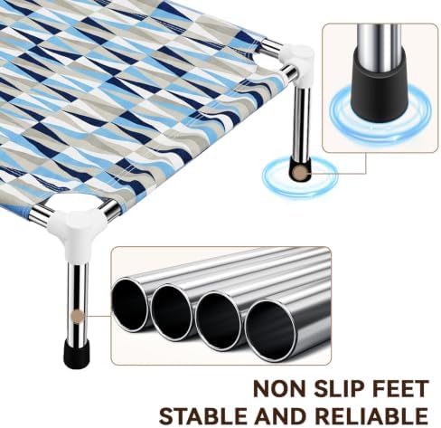Raised Elevated Dog Bed, Lifted Cooling Stainless Steel Pet Dogs Cot - Image 2