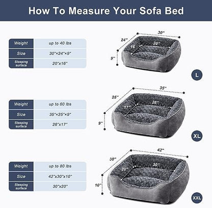 JOEJOY Rectangle Dog Bed for Large Medium Small Dogs - Image 6
