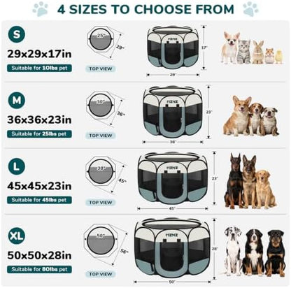 Dog Playpen, Portable Puppy Pet Crate Indoors - Image 2