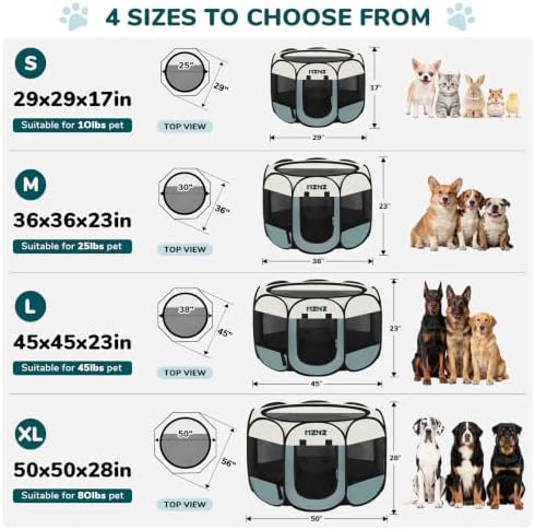 Dog Playpen, Portable Cat Playpen Crate Indoor - Image 2