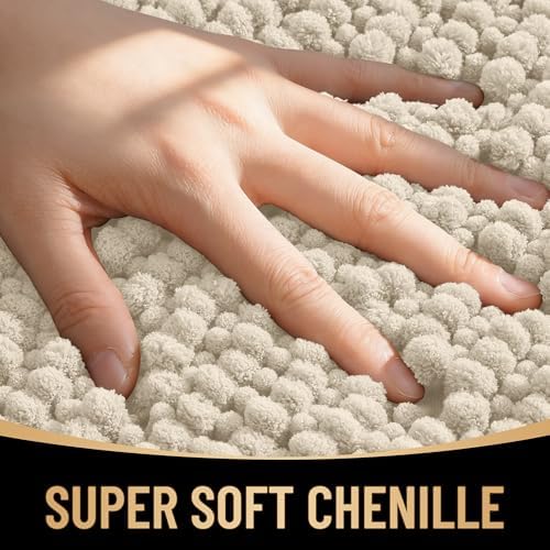 OLANLY Thick Chenille Bathroom Runner Rugs 70x24, Absorbent Bath Mat - Image 2