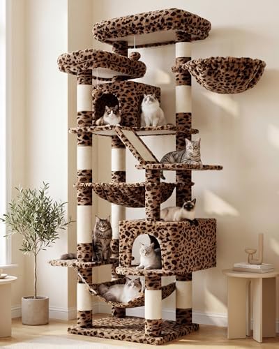 Heybly Cat Tree, 71-Inch-Tall Tower by HEYBLY