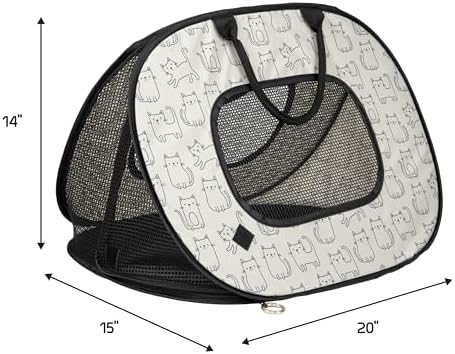 SportPet Designs Soft Sided Cat Carriers, Cat Print 20" - Image 3
