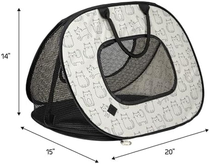SportPet Designs Soft Sided Cat Carriers, Cat Print 20" - Image 3