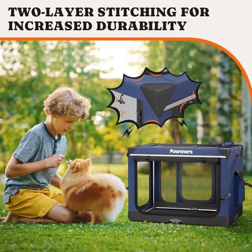 Collapsible Dog Crate: 26 Inch Foldable Soft Sided Dog Crate - Image 5