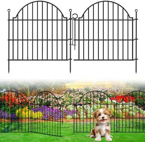 5 Panels No Dig Decorative Small Garden Fence by Blingluck
