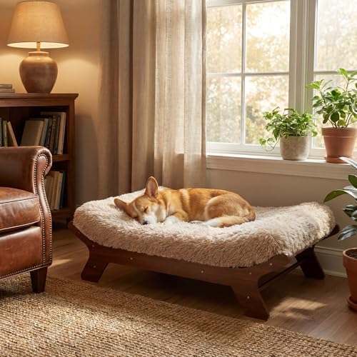 Muihood Elevated Wood Dog Bed Frame by MUIHOOD