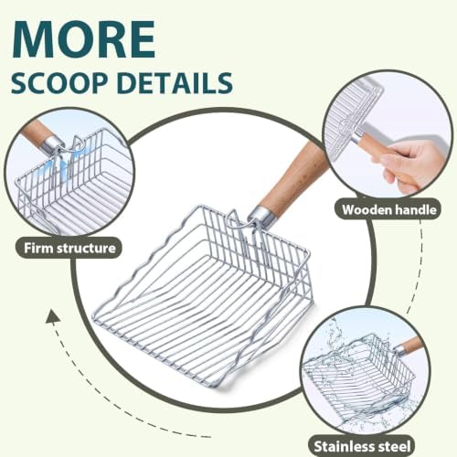 Cat Litter Scoop, Stainless Steel Kitty Metal Scooper - Image 3