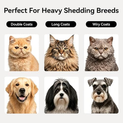 aumuca Undercoat Rake for Dogs, Deshedding & Dematting Comb for Cats - Image 2