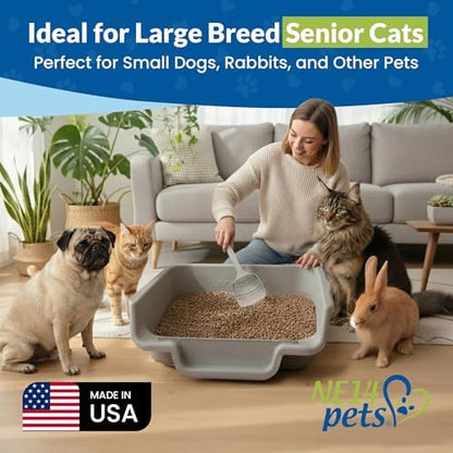 KittyGoHere Senior Cat Litter Box, Low Entry Litter Pan, Jumbo 2 Pack - Image 6