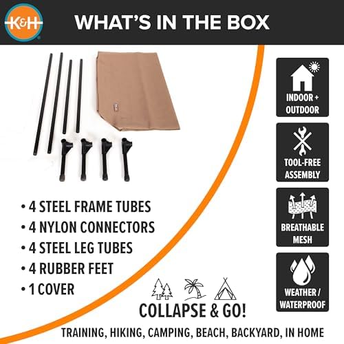 K&H Outdoor Elevated Dog Bed, Cooling Raised Dog Bed, Medium 32x25in - Image 6
