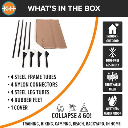 K&H Outdoor Elevated Dog Bed, Cooling Raised Dog Bed, Medium 32x25in - Image 6