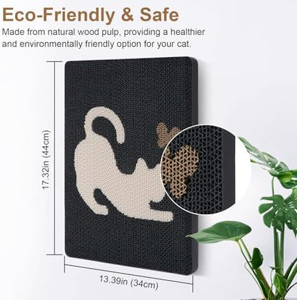 Ownpets Wall Cat Scratcher, Cute Vertical Cat Scratching Board, Wall Mounted - Image 2