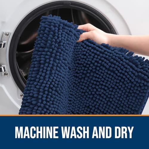 OLANLY Dog Door Mat for Muddy Paws 45x27, Super Absorbent Chenille Mud Mat - Image 5