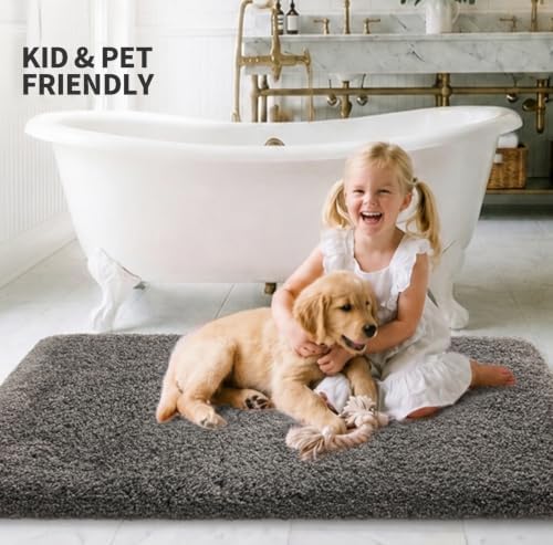 ILANGO Bathroom Rugs 24" × 17", Extra Soft Absorbent Microfiber Bath Rugs - Image 2