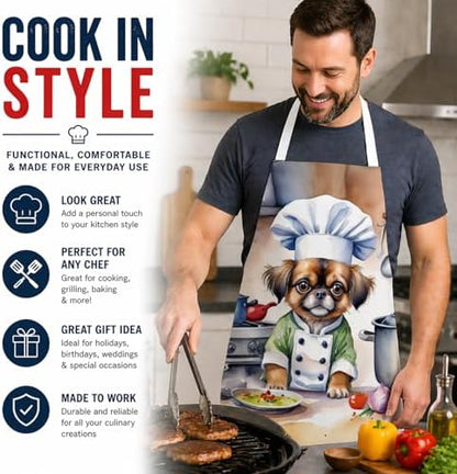 Caroline's Treasures Tibetan Spaniel The Chef Apron Cooking Kitchen Server - Image 2