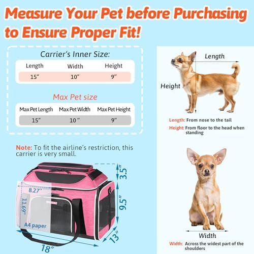 Petskd Top-Expandable Small Pet Carrier 18"x13"x9.5" Airline Approved - Image 3