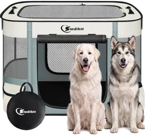 Siedihit 40" Dog Playpen, Cat Puppy Pen, Pet Portable Crate Indoor Outdoor by Siedihit