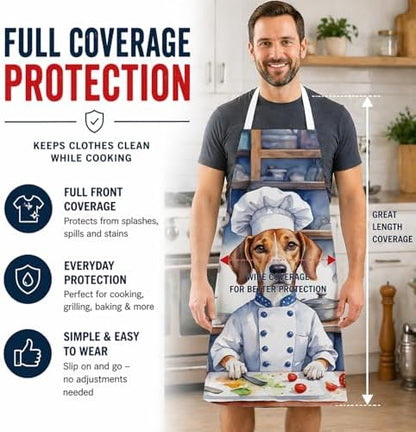 Caroline's Treasures American Foxhound The Chef Apron Cooking Kitchen Server - Image 3