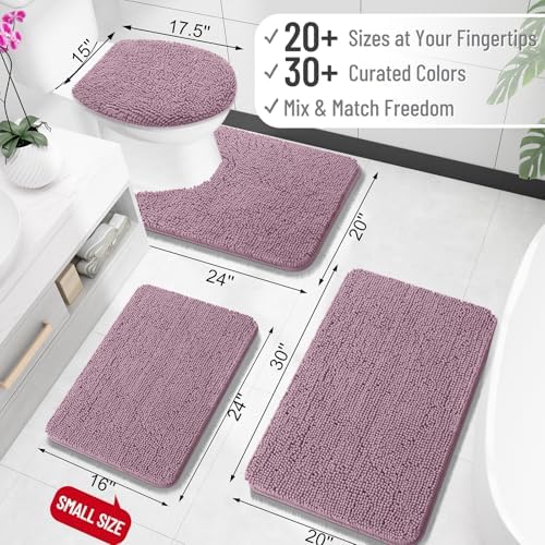 OLANLY Large Bathroom Rugs 44x32, Extra Soft Absorbent Chenille Bath Rugs - Image 2