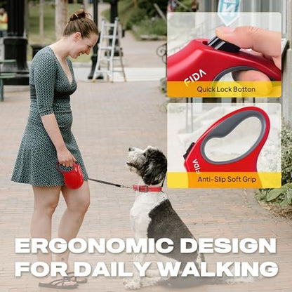 Fida Retractable Dog Leash, 16 ft Dog Walking Leash - Image 5