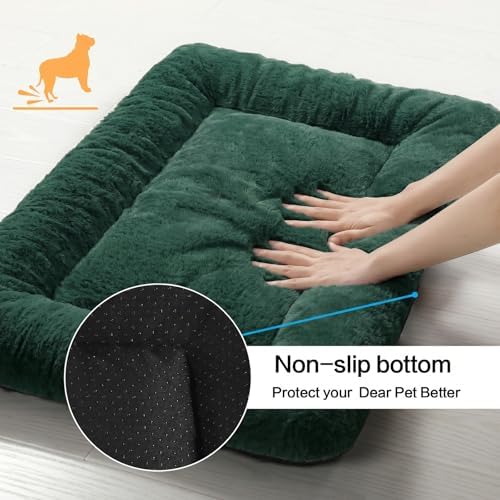 Dog Crate Pad Washable Dog Bed for Crate Small Cozy Mat 24-Inch Green - Image 6