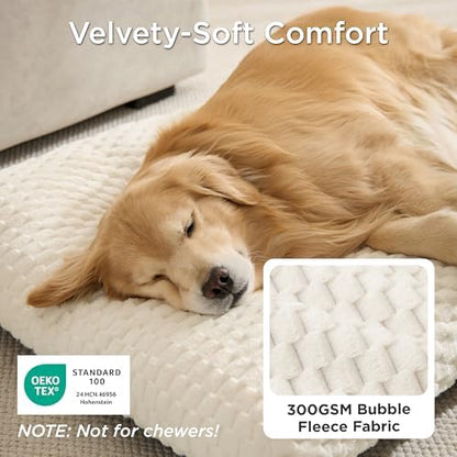 Bedsure XL WashableDog Bed for Crate, Soft Bubble Fleece, Extra Large 41" - Image 2