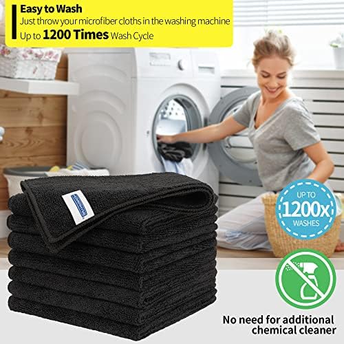 Microfiber Cleaning Cloth, Premium 8 Pack Cleaning Towels, Lint-Free & - Image 7