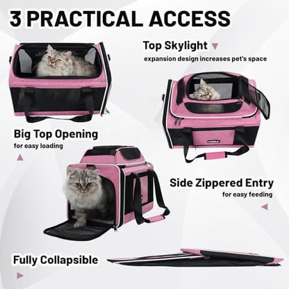 Top-Expandable Cat Carrier 18x11x11, United Delta American Airline Approved - Image 4