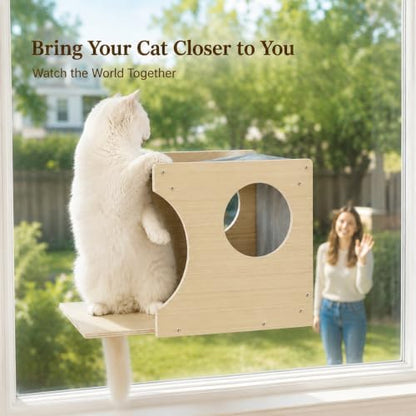 Cat Window Perch，2-Tier Hammock & Hideaway House - Image 4