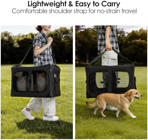 Extra Large 2-Cat Foldable Pet Travel Carrier - Image 6