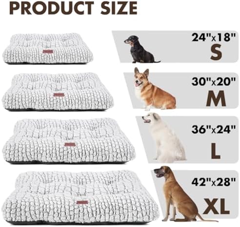 Dog Bed Crate Pad for Small Dogs 42"x28" White - Image 5