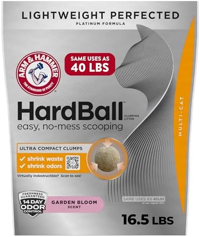 ARM & Hammer Hardball Lightweight Platinum Multi-Cat Clumping Cat Litter Odor by ARMHAMMER