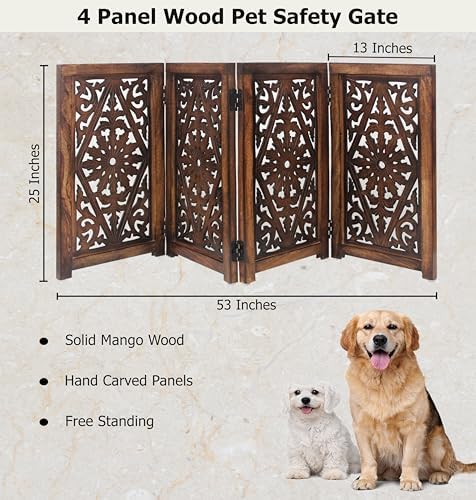 Wooden Foldable Pet Dog Gate - Image 3