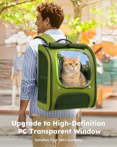 Pecute Cat Backpack Carrier, Large Space Cat Bubble Backpack - Image 2